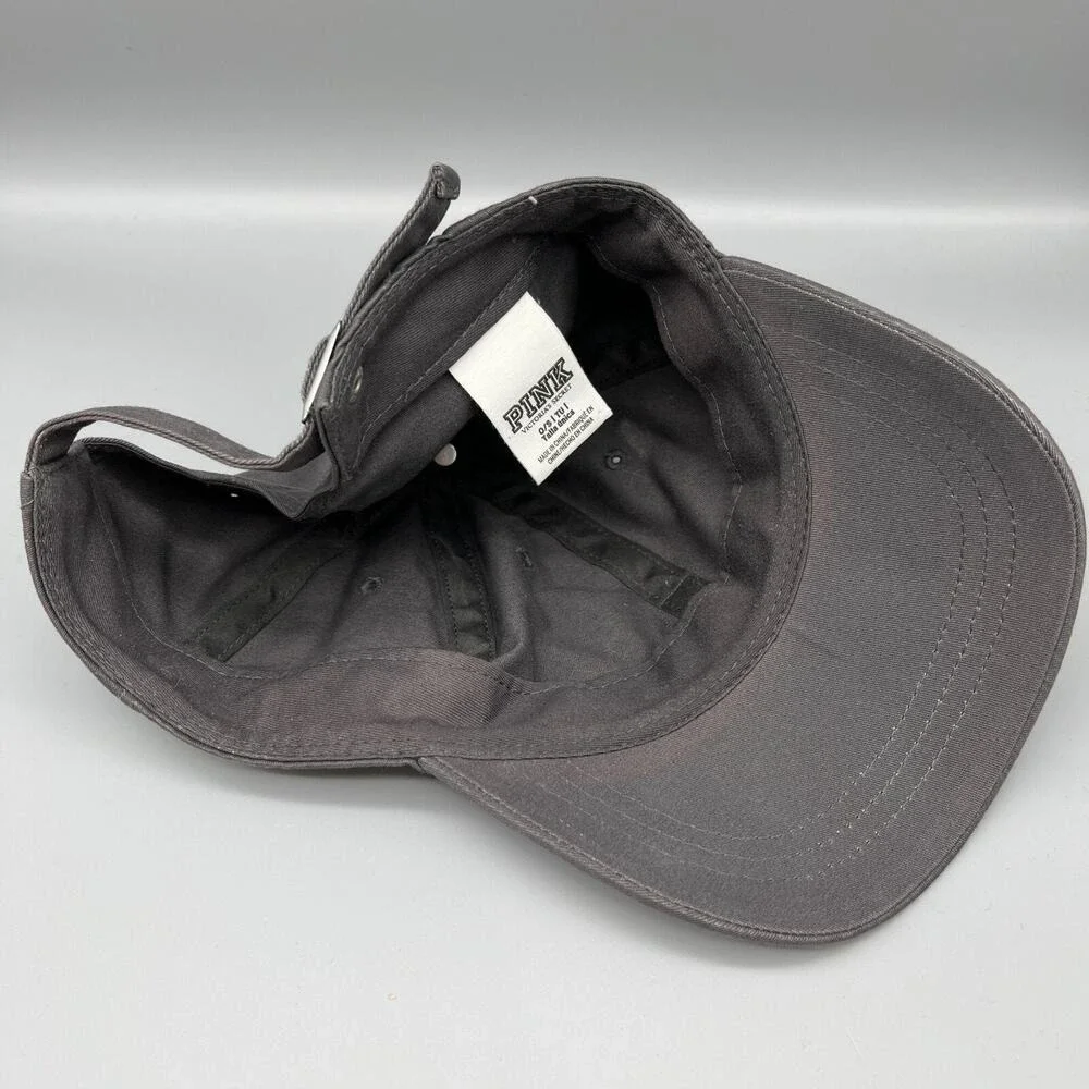 Victorias Secret Pink Hat Adult Cap Adjustable Gray One‎ Size Tennis Golf Active